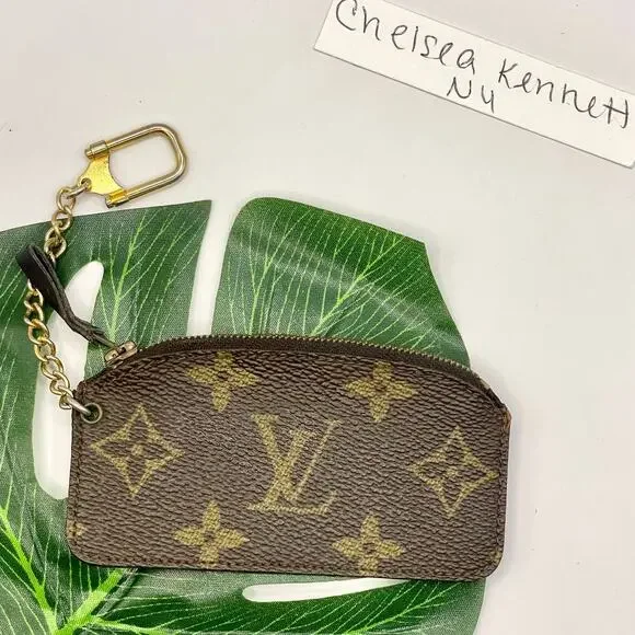 Louis Vuitton RARE Pochette Cles Key Pouch Vintage 1st Edition Monogram Keychain - Picture 1 of 9